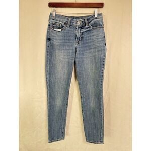 Old Navy OG Straight High Rise M. Wash Blue Denim Stretch Women's Jeans Basic
